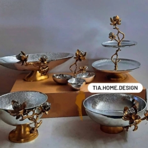 سرویس پذیرایی نیلوفر ظروف آلمینیوم دو طرحه