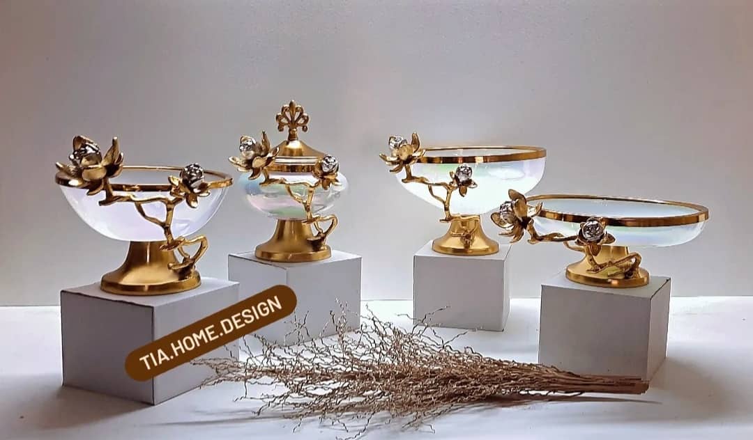 سرویس پذیرایی نیلوفر بلور هفت رنگ آبکاری فورتیک pvd